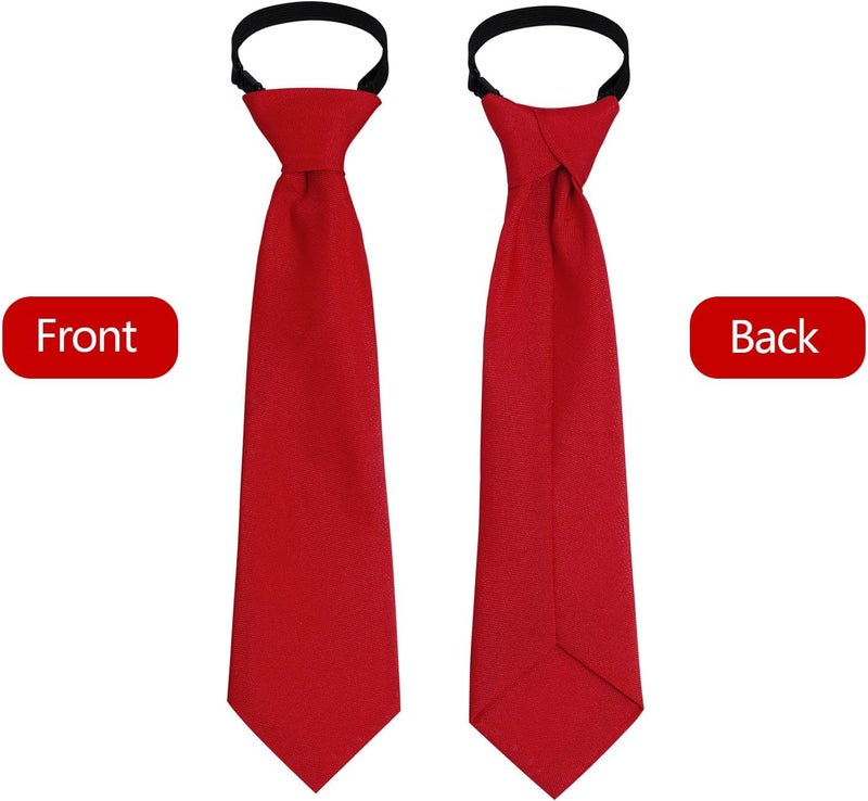 Sucrain 1pcs Boy's Necktie Pre-tied Adjustable Neck Strap Tie for Wedding Graduation School Uniforms - Image 5